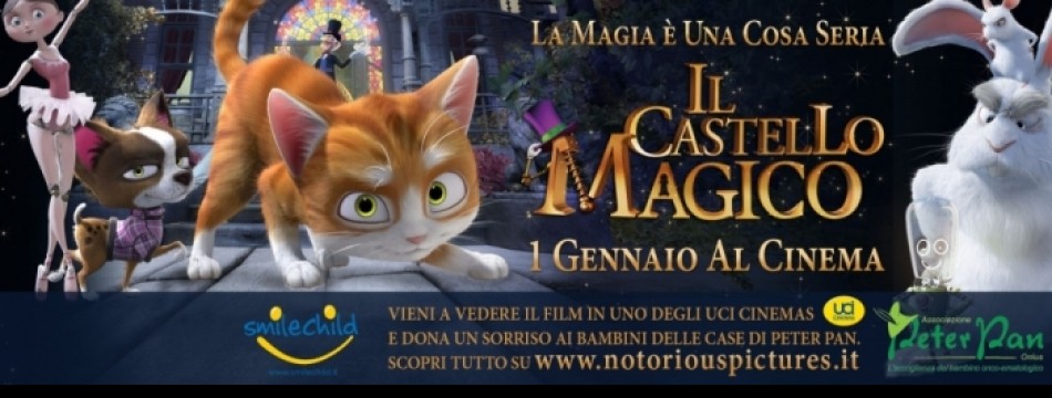 Dal 1° di gennaio vai a vedere "Il castello magico" in un cinema UCI Cinemas e così donerai un sorriso ai bambini della casa di Peter Pan!